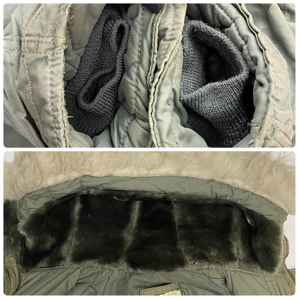 【曜日割引対象外】 ミリタリー MILITARY 70's US.ARMY N-3B LANCER 8415-00-376-1710 ジャケット カーキ Lサイズ 201MT-4696 VB