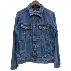 【曜日割引対象外】 ハーレーダビッドソン Harley-Davidson 刺繍ロゴ イーグル デニムジャケット Gジャン ジャケット ブルー Sサイズ 201MT-4152 VB