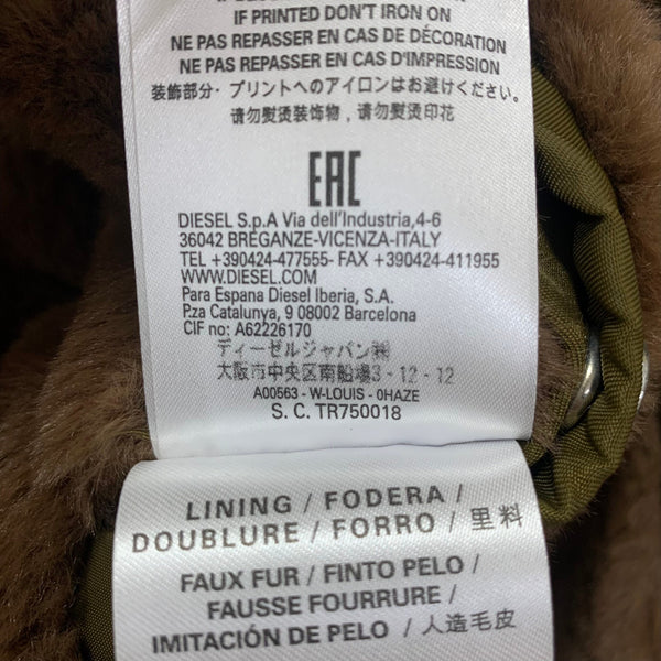 ディーゼル DIESEL W-LOUIS JACKET エコファー アビエイタージャケット A00563 ジャケット ブラウン XSサイズ 201MT-4545