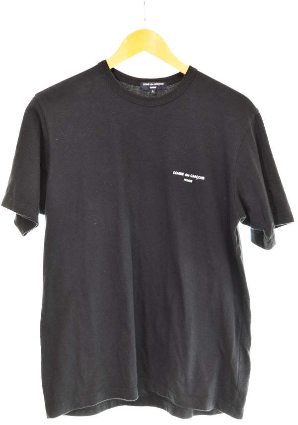 コムデギャルソンオム COMME des GARCONS HOMME  ロゴ プリント 半袖Tシャツ 黒 HM-T101 Tシャツ ブラック Lサイズ 103MT-2976