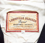 US US古着 80's Louisville Slugger Varsity Jacket ルイスビルスラッガー スタジアムジャケット バーシティージャケット スタジャン 赤 ジャケット レッド Lサイズ 103MT-1443