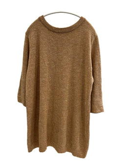 フォーティーファイブアールピーエム 45RPM リネン混 七分丈カットソー サマーセーター コットン 麻 長袖カットソー オレンジ サイズ3 101LT-194