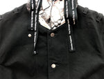 タカヒロミヤシタザソロイスト TAKAHIROMIYASHITA The Soloist. wrapped collar coverall jacket black-H パーカー フーディ ロゴ 黒 sj.0005SS19 44 ジャケット プリント ブラック 104MT-81
