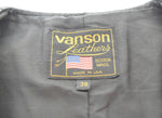 バンソン VANSON USA製 TALONジップ レザー ベスト 黒 38 ベスト ブラック 103MT-2311