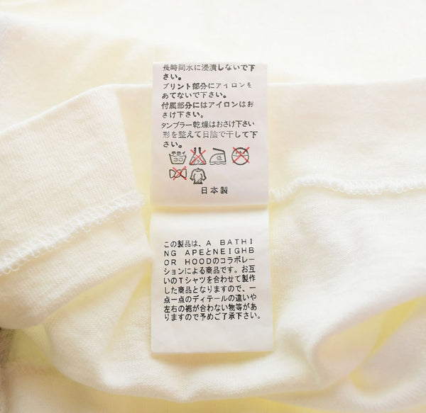 ア ベイシング エイプ A BATHING APE 00's × NEIGHBORHOOD ネイバーフッド ドッキング 切り替え 初期 2000年代 裏原 Y2K Tシャツ ブラック Mサイズ 103MT-2904