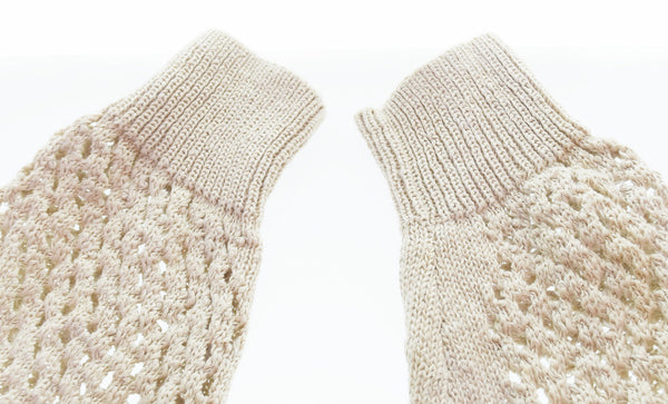 ヨーク YOKE 22SS ARK別注 Meshed Knit Crewneckメッシュ ニット セーター YK22SS0346S 2 セーター ベージュ 103MT-3146