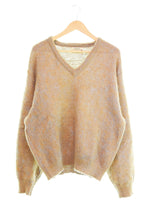 ヴィンテージ Vintage 60s~70s ARROW アロー Vネックモヘアニット 毛足長 ヴィンテージ 60's 70's セーター ベージュ Lサイズ 103MT-2425