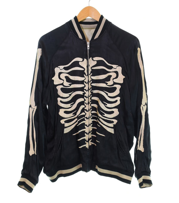 バックストリートクローラー BACK STREET CRAWLER スカル リバーシブル スカジャン SKULL Souvenir Jacket Reversible 骨  52133301 ジャケット ブラック Lサイズ 103MT-2572