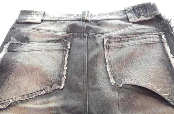 ノーフェイススタジオ nofaithstudios フレアデニム Y2K デニムパンツ デニム ブラック LLサイズ 103MB-578