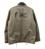 ミリタリー Military 60s 60年代 N-1 デッキジャケット MILITARY ミリタリー 民間品 ステンシル ボア EMAR ZIP サイズ42 ジャケット プリント グレー 104MT-2254