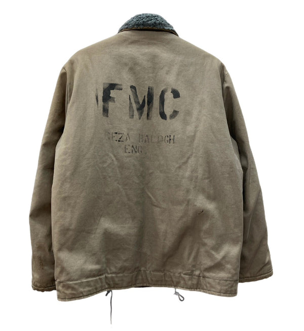 ミリタリー Military 60s 60年代 N-1 デッキジャケット MILITARY ミリタリー 民間品 ステンシル ボア EMAR ZIP サイズ42 ジャケット プリント グレー 104MT-2254