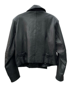 アビレックス AVIREX MARITHE FRANCOIS GIRBAUD マリテ フランソワ ジルボーLEATHER JACKET レザー ジャケット アウター 黒 ジャケット 無地 ブラック Lサイズ 104MT-1293