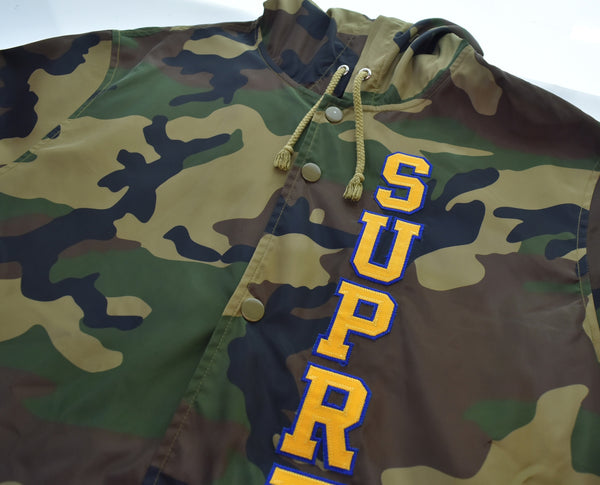 シュプリーム SUPREME 17SS Vertical Logo Hooded Coaches Jacket CAMO フーデッドコーチジャケット ジャケット マルチカラー Sサイズ 103MT-3095
