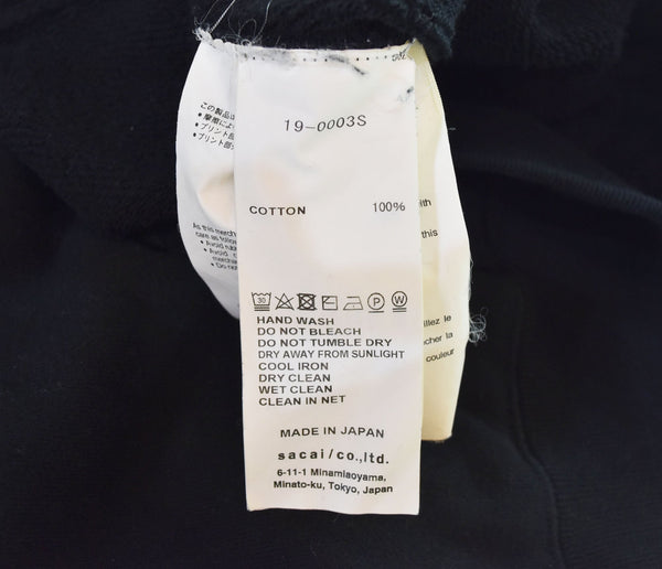 サカイ sacai 19AW Melting Pot Hoodieメルトンポットプリントパーカー  19-0003S 4 パーカ ブラック 103MT-2811
