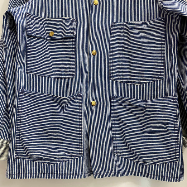 【曜日割引対象外】 ヴィンテージ vintage 60's 70's Carter's Hickory Stripe Worker Coverall ジャケット ブルー 201MT-4323 VB