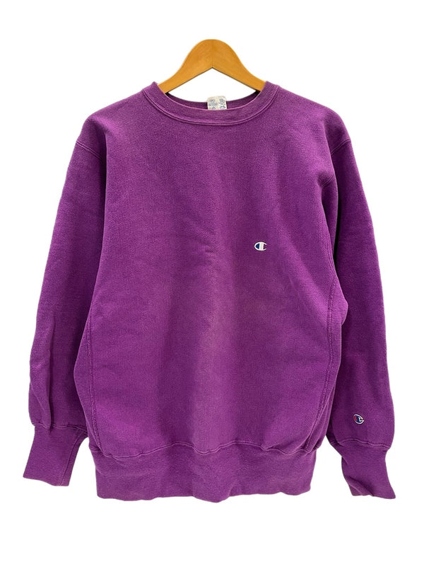 チャンピオン Champion 90s～ ヴィンテージ vintage 刺繍タグ リバースウィーブ REVERSE WEAVE US古着 紫 無地 XL スウェット パープル LLサイズ 101MT-4998