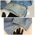 【曜日割引対象外】 リーバイス Levi's 00's 201 20's復刻 W38 USA製 バレンシア工場 555 青耳 20201-0128 デニム ブルー W38 L36サイズ 201MB-1212 VB