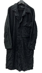 ワイズ Y's Wrinkled Stretch Poly Smooth Coat リンクルド ストレッチ ポリ スムース デザイン ライトアウター BLACK 黒 YN-T03-570 コート 無地 ブラック SIZE2 104LT-98