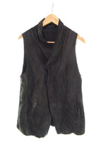 ユリウス JULIUS 13SS 7 Vandalism 7 ヴァンダリズム カバード ベスト ジレ ラムレザー 3 ベスト ブラック 103MT-2395