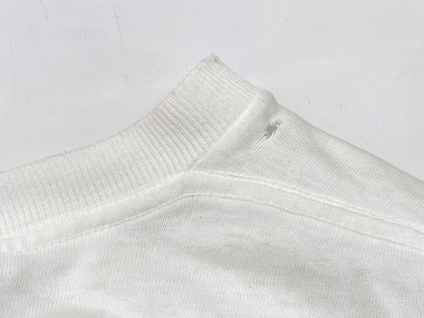 ステューシー STUSSY オールド OLD 紺タグ 90's 00's 半袖 カットソー クルーネック シングルステッチ プリント ロゴ WHITE 白 Tシャツ ワンポイント ホワイト Lサイズ 104MT-1777