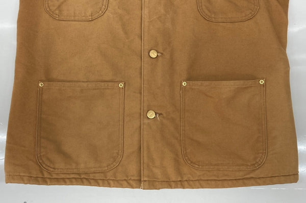 カーハート Carhartt MICHIGAN CHORE COAT ミシガン チョア コート ダック カバーオール 裏ブランケット ボタン アウター ジャケット 茶 C01 BRN サイズ 40 ジャケット ロゴ ブラウン 104MT-1878