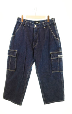 エクストララージ X-LARGE DENIM 6POCKET PANTS デニム カーゴパンツ 青 101204031010 デニム ブルー 34 103MB-177