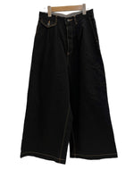 マスレス massless Organic Denim Wide Pants オーガニック デニム ワイドパンツ ブラックデニム ジーンズ デニム ブラック サイズ2 101LB-25