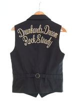 ワコマリア WACKO MARIA アンコンベルト ツイル 刺繍 バックロゴ ベスト ベスト ブラック Mサイズ 103MT-2751