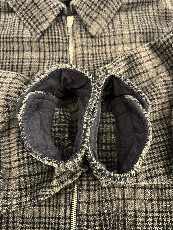 パタゴニア PATAGONIA 98年製 90s 90's USA製 ultra plush over shirt ウルトラプラッシュオーバーシャツ フリースジャケット チェック柄 XL ジャケット グレー 101MT-4803