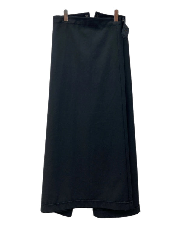 ジャンポールゴルチエ Jean Paul GAULTIER CLASSIQUE WOOL WIDE PANTS ウール ワイド パンツ 変形 スカート ジップフライ ズボン 黒 無地 スラックス ブラック サイズ 48 104MB-284