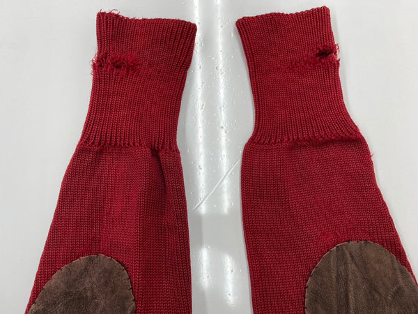 ヴィンテージ vintage 50s 50年代 Octonek レタードカーディガン ニット ワッペン レザー エルボーパッチ 赤 えんじ カーディガン ワンポイント レッド 104MT-1871