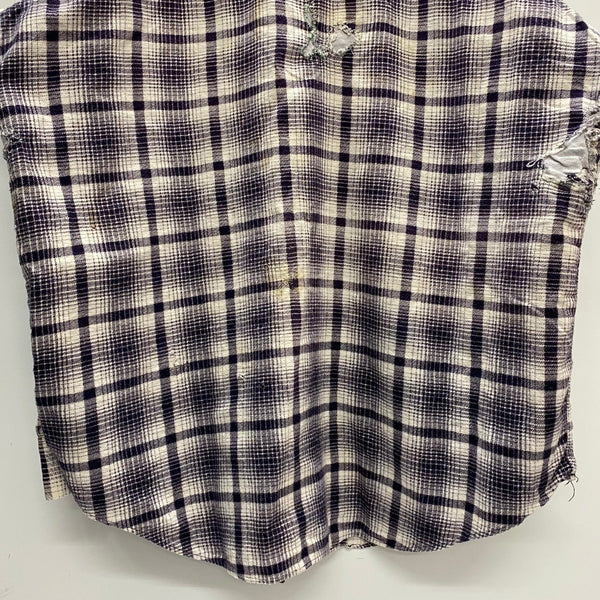 【曜日割引対象外】 ヴィンテージ vintage 60's PILGRIM プリントネルシャツ 長袖シャツ ホワイト 17-17 1/2サイズ 201MT-4720 VB