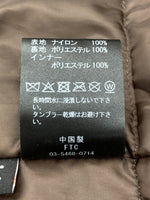 エフティーシー FTC PERTEX NYLON LIGHT JACKET パーテックス ナイロン ライト ジャケット 茶 FTC025AWJ12 ジャケット ロゴ ブラウン Lサイズ 104MT-2300