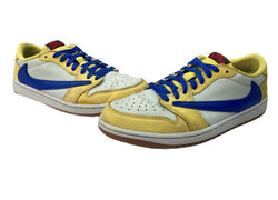 ナイキ NIKE 24年製 × TRAVIS SCOTT トラヴィス スコット WMNS AIR JORDAN 1 LOW OG CANARY エア ジョーダン ロー カナリー 白 黄 青 DZ4137-700 メンズ靴 スニーカー イエロー 28.5cm 104S-787