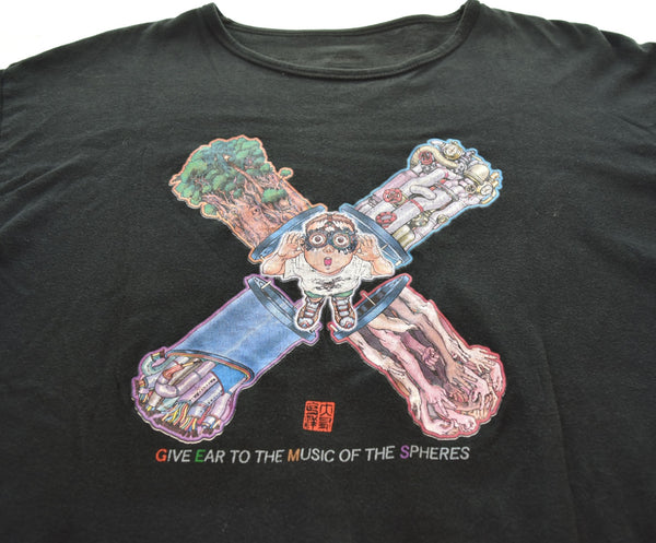 US US古着 90s 大友克洋Tシャツ NTT infosphere 長袖Tシャツ ロンT ブラック 103MT-3004