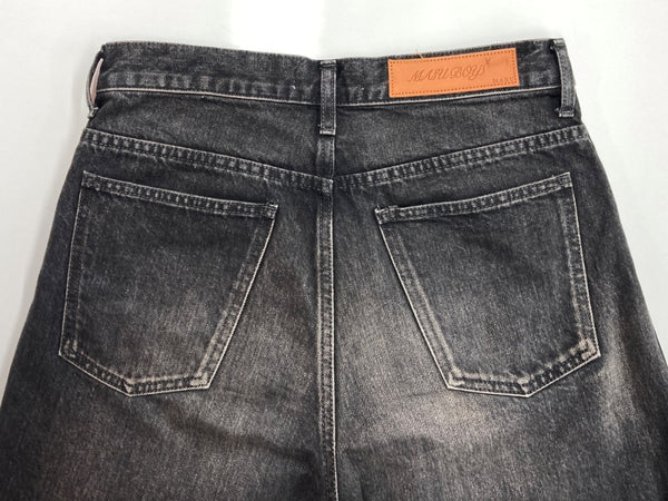 エムエーエスユー MASU BOYS FEATHER BAGGY JEANS フェザー バギー ジーンズ エンジェル 羽 ジップフライ デニム 黒 総柄 MBFW-PTB224L デニム ブラック サイズ 44 104MB-276