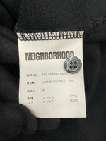 ネイバーフッド NEIGHBORHOOD 21SS LOGIC/C-POLO.SS オーバーサイズ ロゴ刺繍 ポロシャツ S ブラック Sサイズ 601MT-3