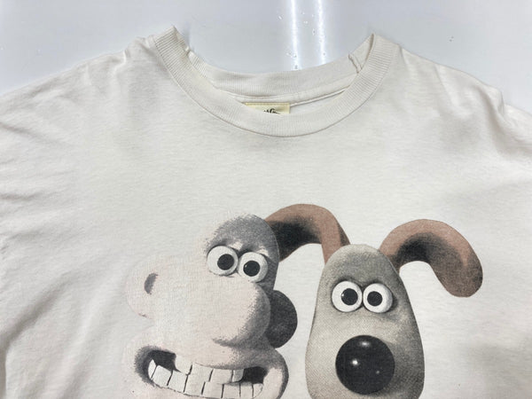 us古着 US 90s 90年代 WALLACE & GROMIT ウォレスとグルミット 映画 ムービー アニメT 白 Tシャツ キャラクター ホワイト XLサイズ 104MT-1829
