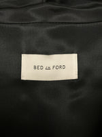 ベッドフォード BED J.W. FORD 15AW FAKE FUR VEST フェイク ファー ベスト ハーフジップ 茶 サイズ 1 ベスト ストライプ ブラウン 104MT-948