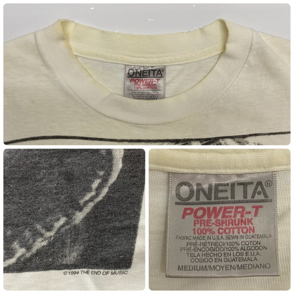 【曜日割引対象外】 オニータ ONEITA 90's ニルヴァーナ カートコバーン KURT COBAIN 追悼 USA製 Tシャツ ホワイト Mサイズ 201MT-4047 VB