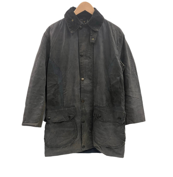 バブアー BARBOUR 90's 90年代 3ワラント BORDER ボーダー ワックス コットン オイルドジャケット コート VINTAGE ヴィンテージ 34inchi ジャケット ネイビー 101MT-5259