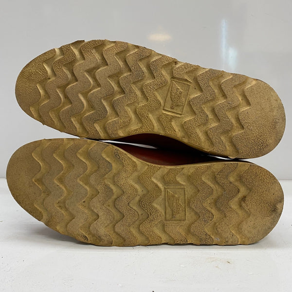 【曜日割引対象外】 レッドウィング RED WING 90's USA製 緑犬タグ 6.5 E ペコスブーツ メンズ靴 ブーツ ペコスタイプ ブラウン 25cmサイズ 201-shoes1474 VB