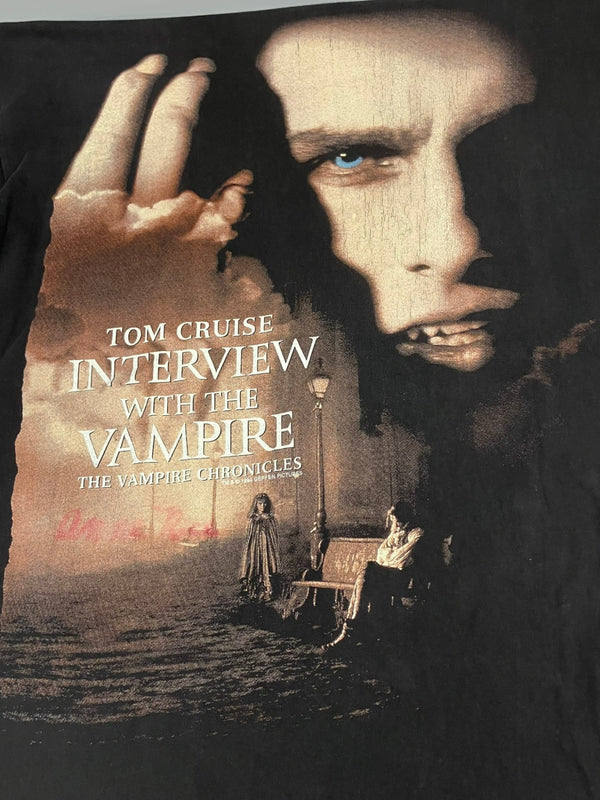 ヴィンテージ vintage 90's 90年代 GIANT Interview with the Vampire ヴァンパイア ホラー映画 ムービーT VINTAGE ヴィンテージ Tシャツ ブラック Lサイズ 101MT-4922