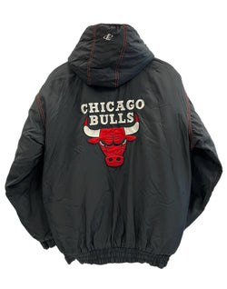 US US古着 Chicago Bulls シカゴ ブルズ 中綿ジャケット 赤 黒 ジャケット ブラック 101MT-5390