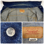 【曜日割引対象外】 リーバイス Levi's 70's 70505 BIG E ケアタグ 濃紺 USA製 デニム ジャケット ブルー 40サイズ 201MT-4718 VB