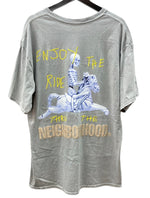 ネイバーフッド NEIGHBORHOOD × カクタスジャック Cactus Jack カルーセル CAROUSEL TEE 半袖 カットソー クルーネック コットン サイドロゴ GRAY 灰色 Tシャツ プリント グレー XLサイズ 104MT-1803