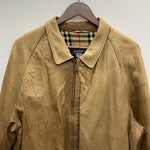 【曜日割引対象外】 バーバリーズ Burberrys 70's 80's Leather Jacket スペイン製 タータンチェック ジャケット ベージュ 201MT-3669 VB