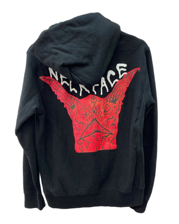ワコマリア WACKO MARIA ×NECK FACE ネックフェイス GUILTY PARTIES スウェット フーディ パーカー 黒 パーカ プリント ブラック Sサイズ 104MT-2229
