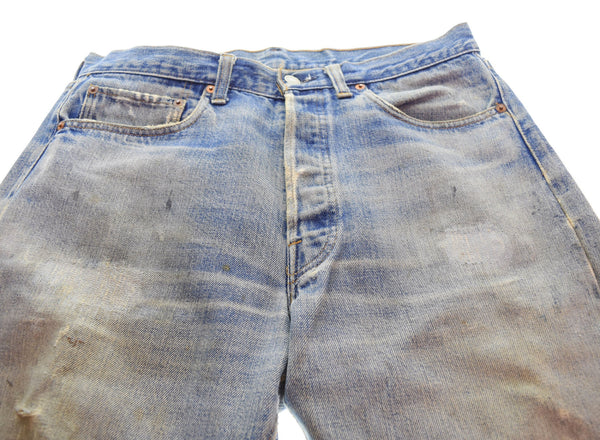 リーバイス Levi's 70's 501 66 Single 66前期 75年製 ボタン裏 6 VINTAGE ヴィンテージ スモールe リペア 均等V デニム ブルー W34L33 103MB-575