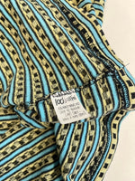 ステューシー STUSSY 80s 80's 初期 黒タグ OLD STUSSY ジャガード ボーダー ポケットTシャツ USA製 オールド VINTAGE ヴィンテージ 裏原 Tシャツ マルチカラー Lサイズ 101MT-5053